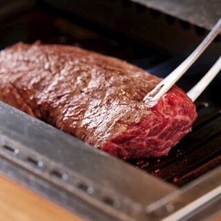 The signature harami steak is carefully grilled by our staff.