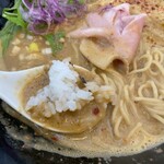 麺屋 一翔 - ご飯を浸して食べる！これ、うまし！