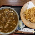 喜久家 - カレー蕎麦、かき揚げ（単品）