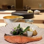 鮨 起承転結 - 銀鮭西京味噌焼き
