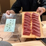 鮨 起承転結 - やま幸さんのマグロ食べ比べ