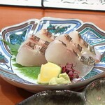 温鮮酒場 ちょんまげ - 活〆へ鯛焼き霜造り