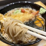 小諸そば 新橋店 - 冷たいもり蕎麦に比べると少し柔らかめの麺