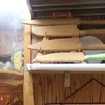 万両 - ピカピカの包丁でした。包丁のケースは手作りだそう。