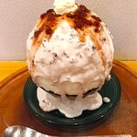 京氷菓 つらら - あんクリーム、ミルクシロップの甘さが強く感じられ、あまうま～!! また、あんクリームとバターの相性が抜群に良くって甘くって美味しいかき氷～!!( ^o^)ﾉ