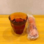 京氷菓 つらら - 熱いお茶と冷たいおしぼり～!!( ^o^)ﾉ