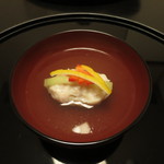 蟹しんじょと自家製厚揚げの椀物