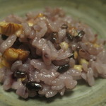 和ごころ 泉 - 胡桃と黒米の炊き込みご飯アップ