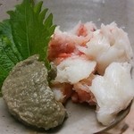 タラちゃんイクラちゃんドラちゃん - 蟹身の蟹味噌和え６８０円の２皿目(201411)