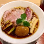 燃えよ麺助 - 味玉紀州鴨そば1,350円