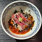 焼肉割烹 YP流 - 和牛出汁茶漬け　卵黄かけ