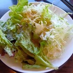 カウカウステーキ - 野菜サラダ2回目玉ねぎドレッシング