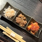 焼肉割烹 YP流 - 白菜キムチ　和牛しぐれ煮　大根なます