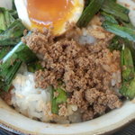 「味付けそぼろ」＆「半熟卵」on「たから家飯」。