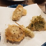 天ぷら ひろみ - 大葉、銀杏、牡蠣 、椎茸なども凄く美味しい
