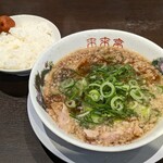 来来亭 - 料理写真:小盛ラーメン 620円 , 太麺変更 20円 , ライス(小) 180円