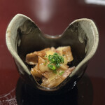 鳥焼き 小花 - 鶏首皮の酢味噌がけ