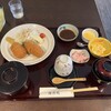 山の神温泉　優香苑 - 白金豚ヒレの挟み揚げ定食。