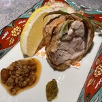 煮込みや しるし - 大山鶏もも肉のねぎま唐揚げ