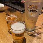 焼肉うしのね - かんぱ～い❤︎