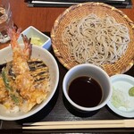 ソバキチ - 海老天丼と蕎麦のセット