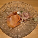 すしやのたい悟 - 赤貝＆赤貝紐のつまみ