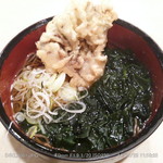 そば庄 - まいたけ天 +　わかめトッピング 2014.11.28