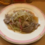 山笠 - 料理写真:皿うどん + 半チャン 870円