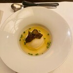 銀座あしべ - 「シメ」に当たるお料理。シメにしては美味しすぎる絶品牛スジお茶漬けでした。