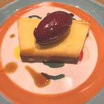 レフ アオキ - 南瓜のプリン、カシスのソルベ