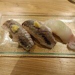 寿司のたぬき - あじ　ひらめ