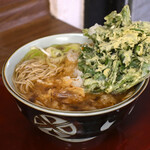 文殊 - 料理写真:おろしそば@税込500円＋春菊天@税込140円
