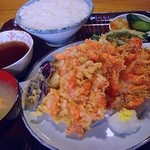 あみ富 - 小海老のかき揚げ天定食　1080円　（＾＾ｂ　6月
