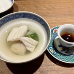 眞善美 - クエ　海老芋　下仁田葱　麻辣タレ