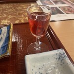 わたり温泉 鳥の海 - 食前酒は亘理ぶどうジュース