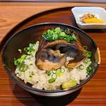 京味 もと井 - 秋刀魚と茶豆ご飯。