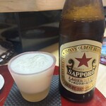 天ぷら はせ川 - 乾杯の赤星