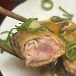 天ぷら はせ川 - 鰹の天ぷら　レアな仕上がり