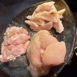 誠平鳥 - 料理写真:鶏肉3種食べ比べセット。