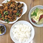 香楽 - ニラレバ定食