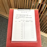 うなぎ亭 友栄 - 朝9時前には「受付表」がありました