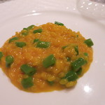 レストラン ラッセ - 26年11月　インゲン豆とサフランのリゾット