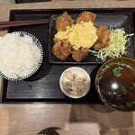 だし麺屋 ナミノアヤ - 南蛮唐揚げ定食　¥1250