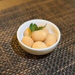 庵 浮雨 - ■うずらのたまごのスモーク ¥500