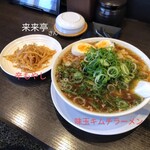 来来亭 - 味玉キムチラーメン＆辛もやし　R7.11.26