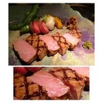 大どころ - 対馬の本鮪（大トロ）炙り・・白子様に続き贅沢な品が出されました。^^