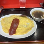 盛楽 - オムライス（税込750円）メニュー表