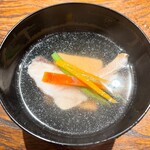 御料理 ふじ田 - ごま豆腐 あまだい いんげん 京人参