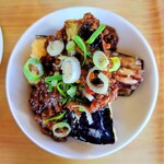 上海 四馬路 - 揚げナスの肉みそあんかけ