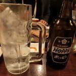 鮒忠 - ホッピーセツト４８０円、ホッピー中２５０円